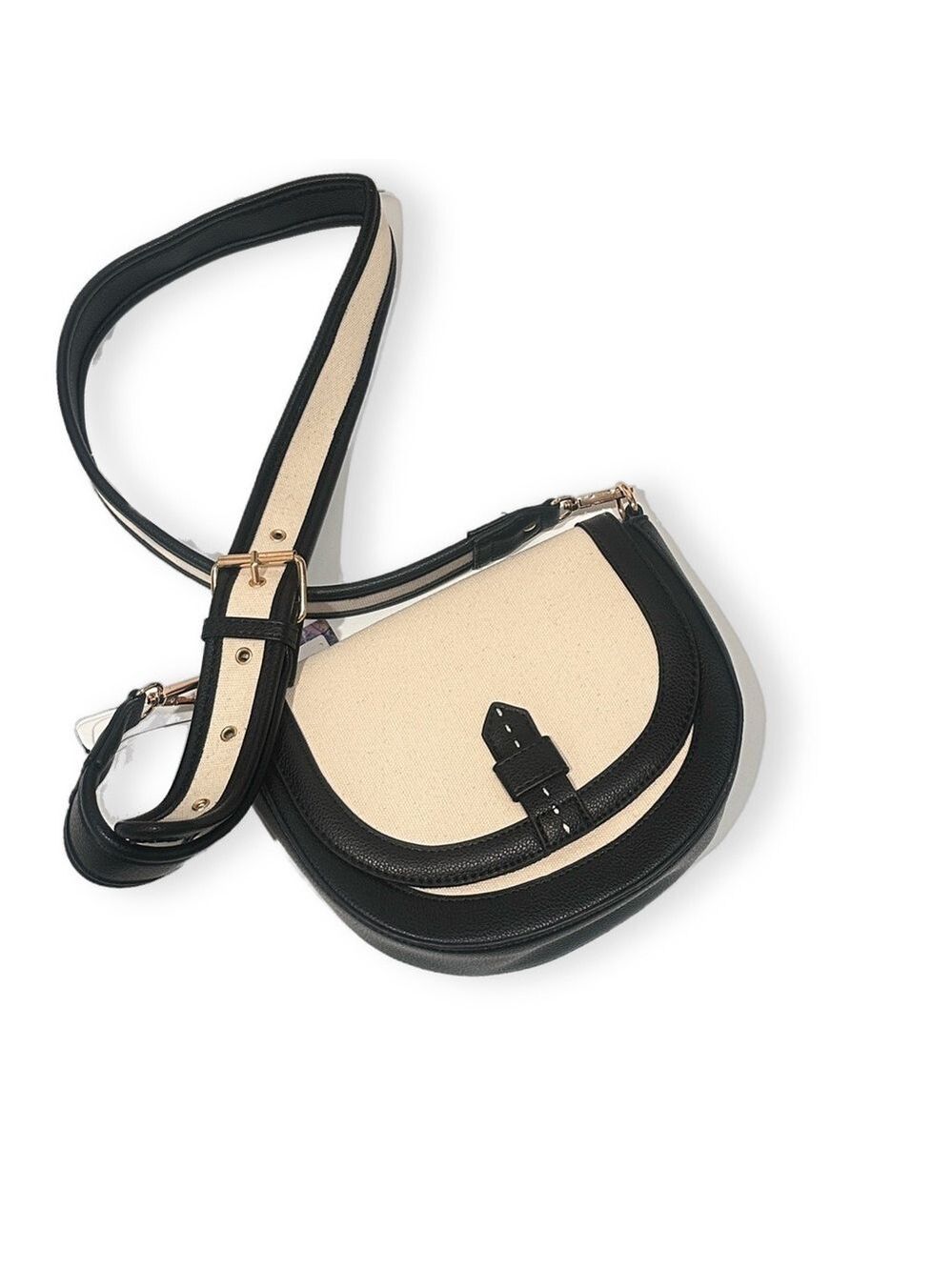 CHIC CROSSBODY | Canvas Safari Messenger in Black or Tan | NWT - Picture 9 of 11